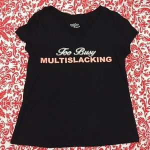 Navy tshirt multislacking sz M